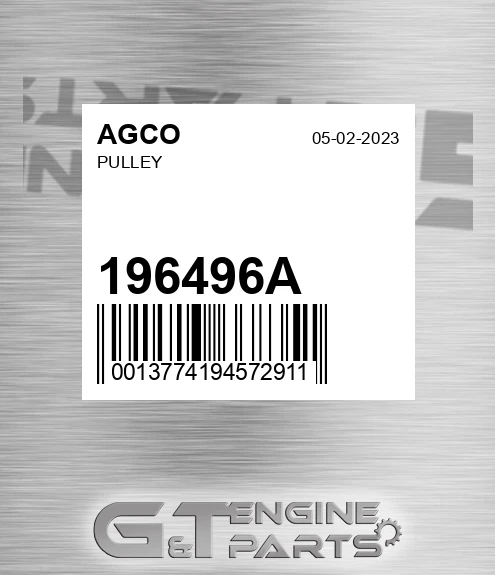 196496A Pulley for AGCO