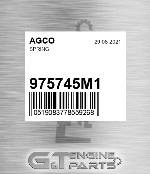 975745M1 Spring for AGCO
