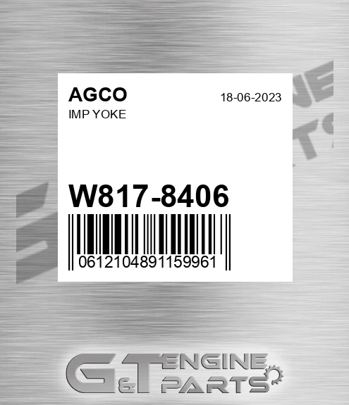 W817-8406 Imp Yoke for AGCO