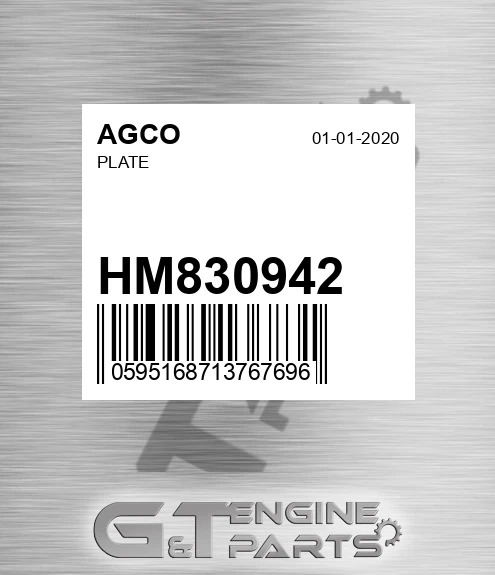 HM830942 Plate