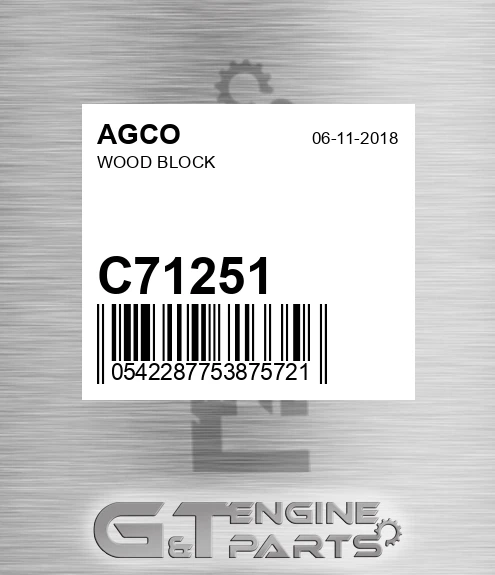 C71251 Wood Block