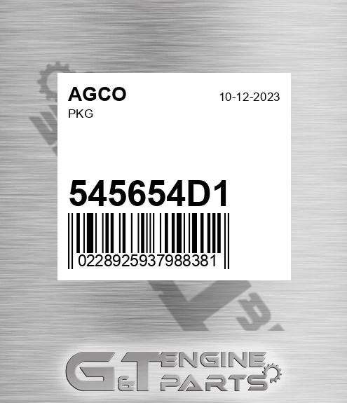545654D1 Pkg for AGCO