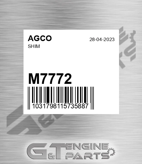 M7772 Shim for AGCO