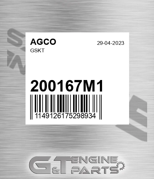 200167M1 Gskt for AGCO