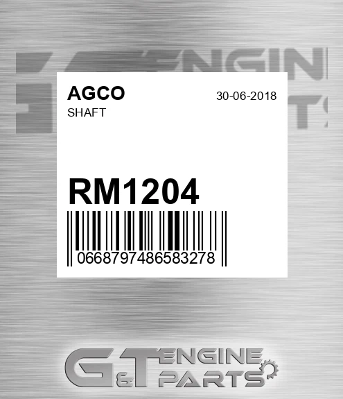 RM1204 AGCO Shaft