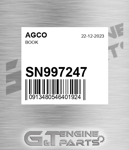 SN997247 AGCO Book