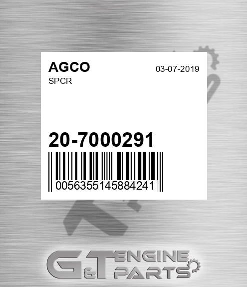 20-7000291 Spcr for AGCO