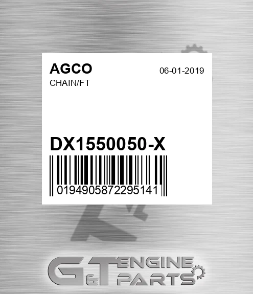 DX1550050-X Chain/ft