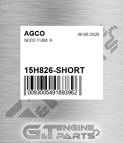15H826-SHORT Seed Tube 9