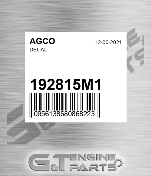 192815M1 Decal for AGCO