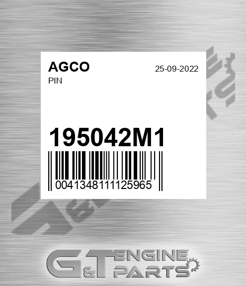 195042M1 Pin for AGCO