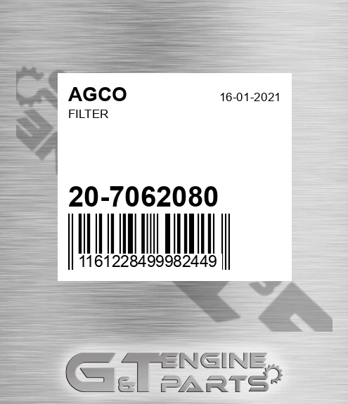 20-7062080 Filter for AGCO
