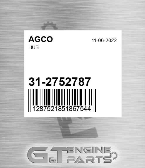 31-2752787 Hub for AGCO
