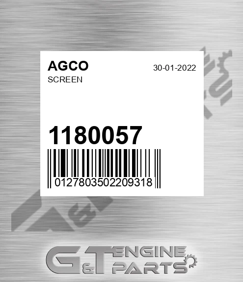 1180057 AGCO Screen