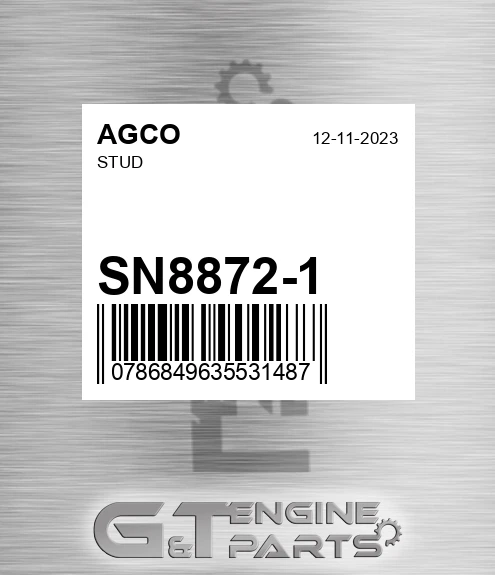 SN8872-1 Stud for AGCO