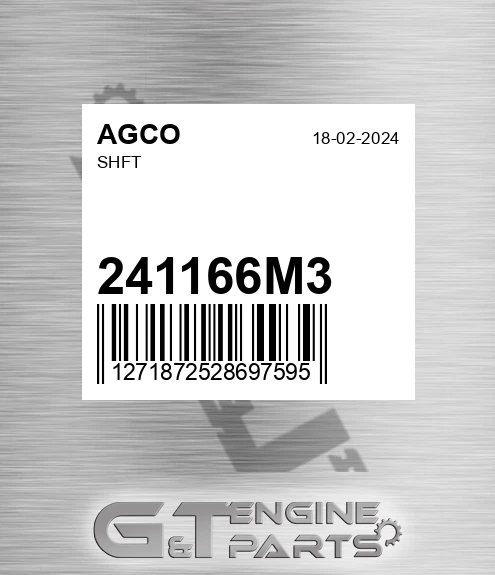 241166M3 AGCO Shft