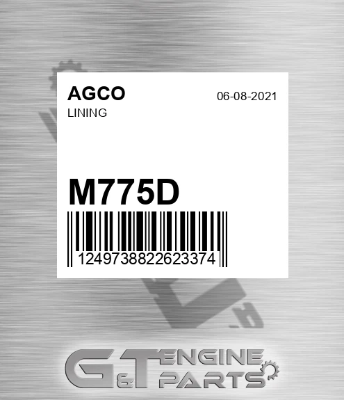 M775D Lining for AGCO