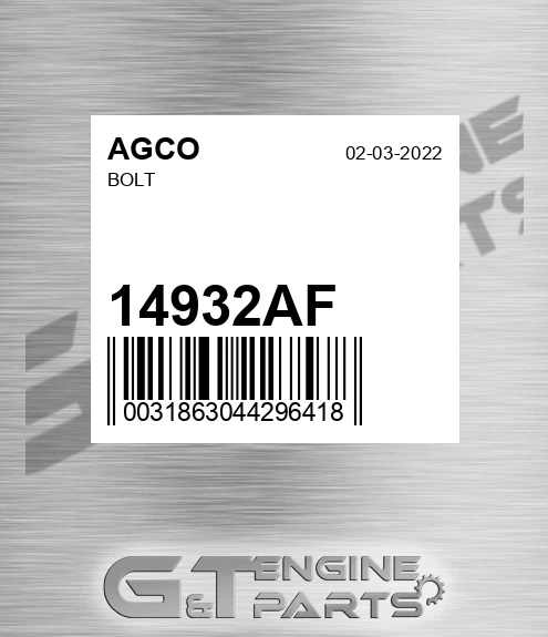14932AF Bolt