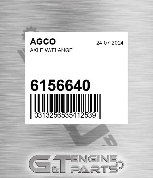 6156640 Axle W/flange for AGCO