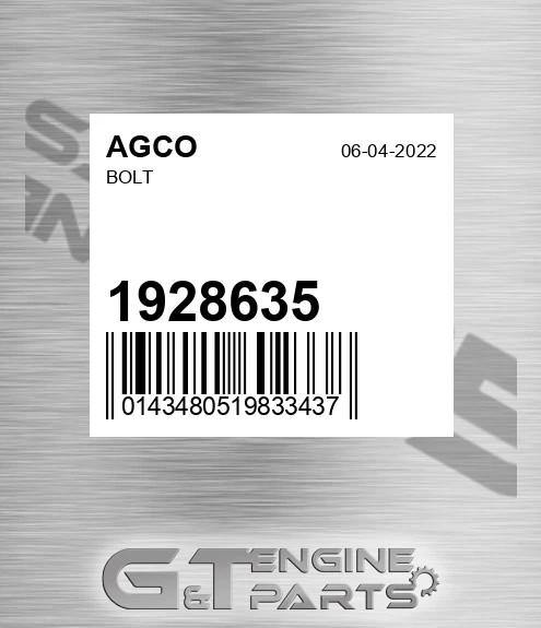 1928635 Bolt for AGCO