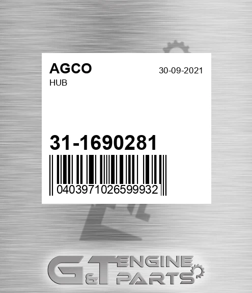 31-1690281 Hub for AGCO