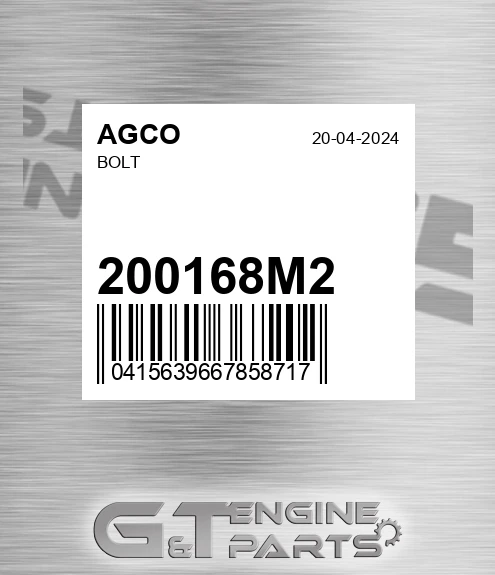 200168M2 Bolt for AGCO