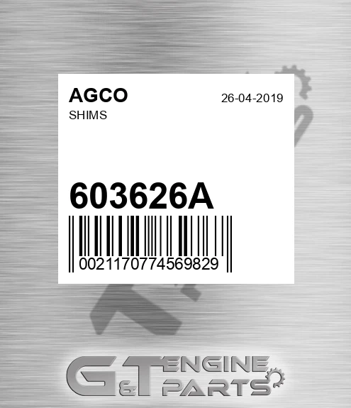 603626A AGCO Shims