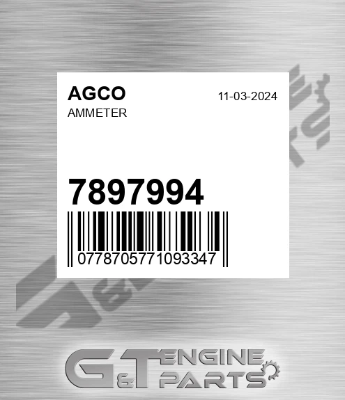 7897994 Ammeter for AGCO