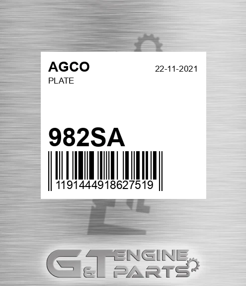 982SA Plate