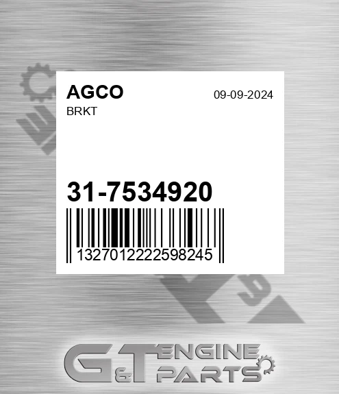 31-7534920 Brkt for AGCO