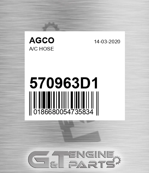 570963D1 AGCO A/c Hose