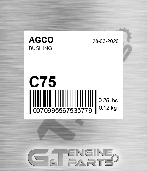 C75 AGCO Bushing