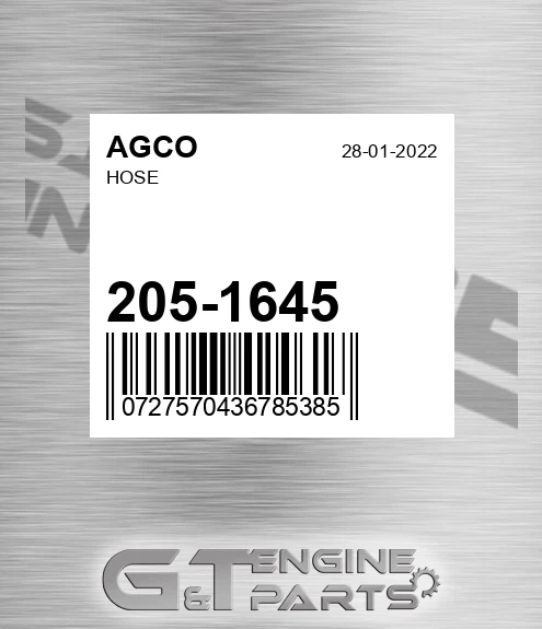 205-1645 AGCO Hose