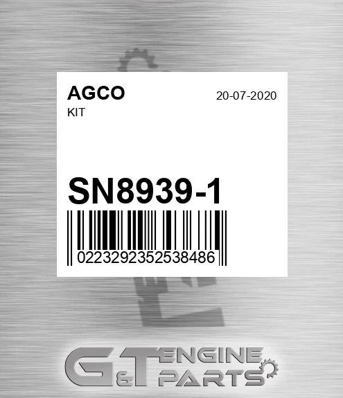 SN8939-1 Kit for AGCO