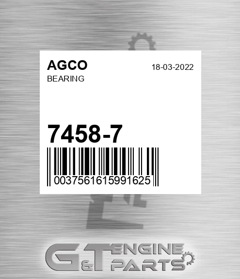 7458-7 Bearing for AGCO