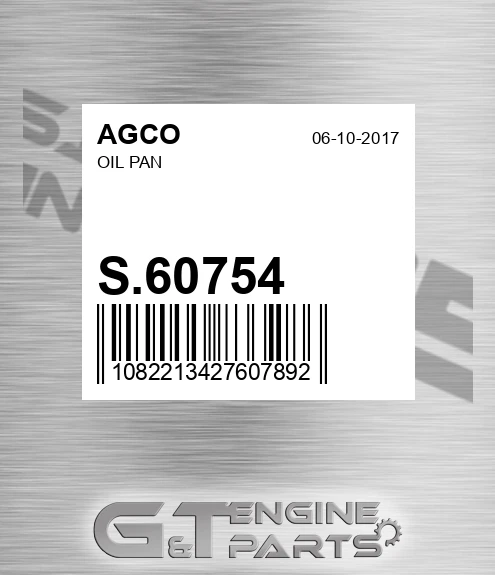 S.60754 Oil Pan for AGCO
