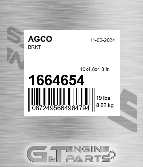 1664654 Brkt for AGCO