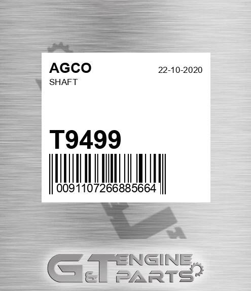 T9499 Shaft for AGCO