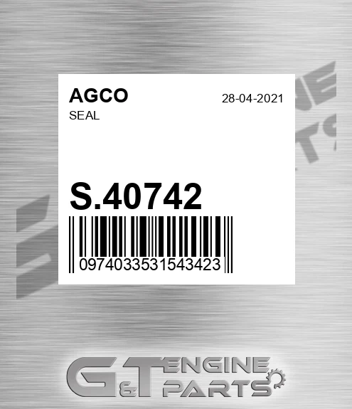 S.40742 Seal for AGCO