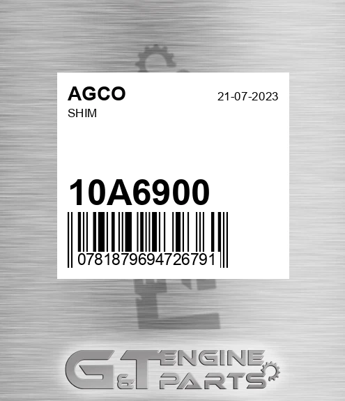 10A6900 Shim for AGCO