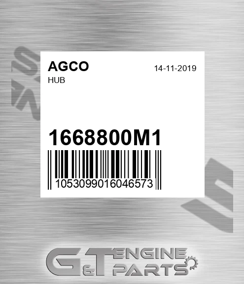 1668800M1 Hub for AGCO