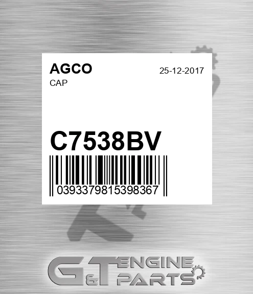 C7538BV AGCO Cap