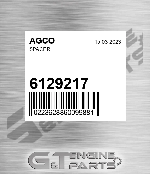 6129217 Spacer for AGCO