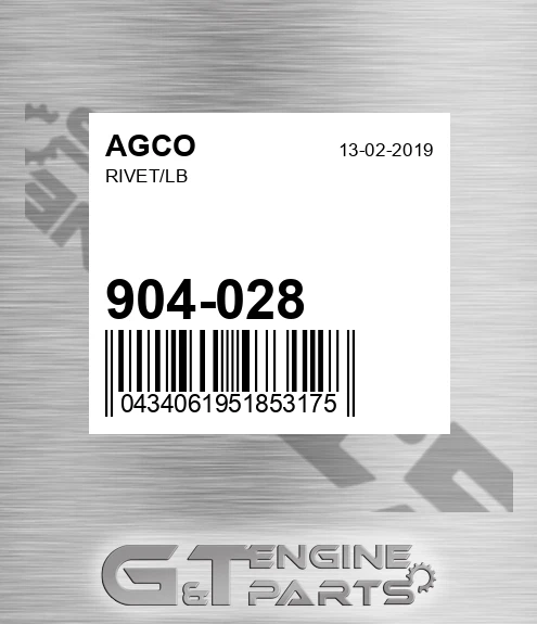 904-028 Rivet/lb