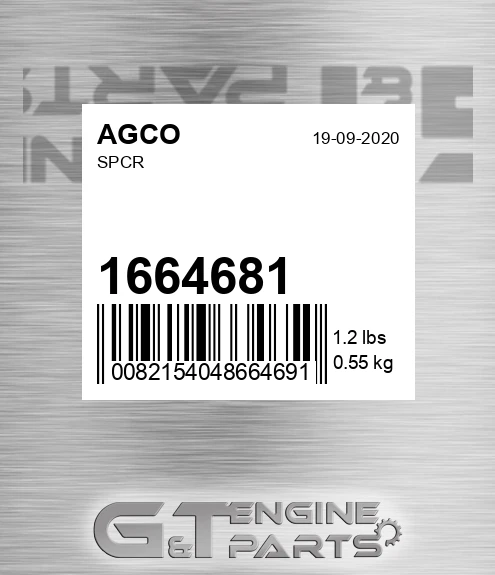 1664681 Spcr for AGCO