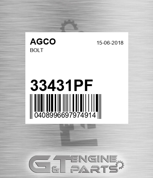 33431PF AGCO Bolt