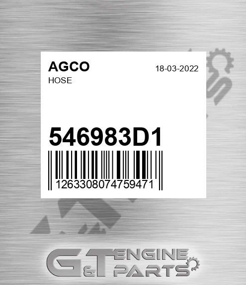 546983D1 Hose for AGCO