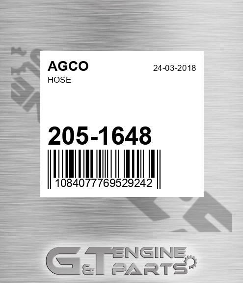 205-1648 AGCO Hose