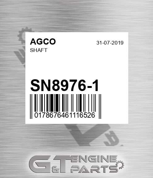 SN8976-1 Shaft for AGCO