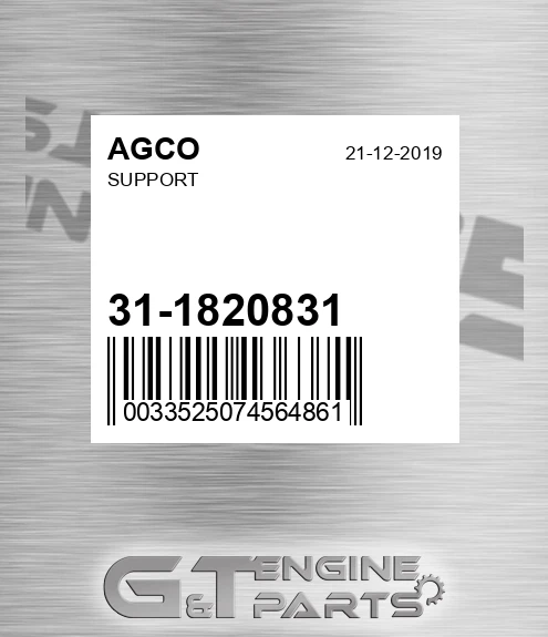 31-1820831 Support for AGCO
